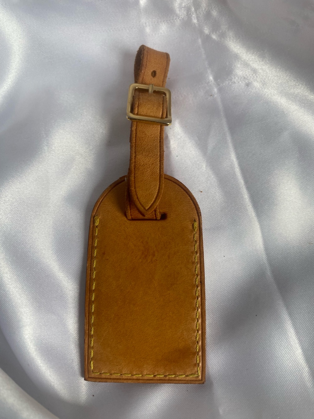Louis Vuitton Vachetta Leather Luggage Tag • Brown • Made in France - Picture 1 of 2